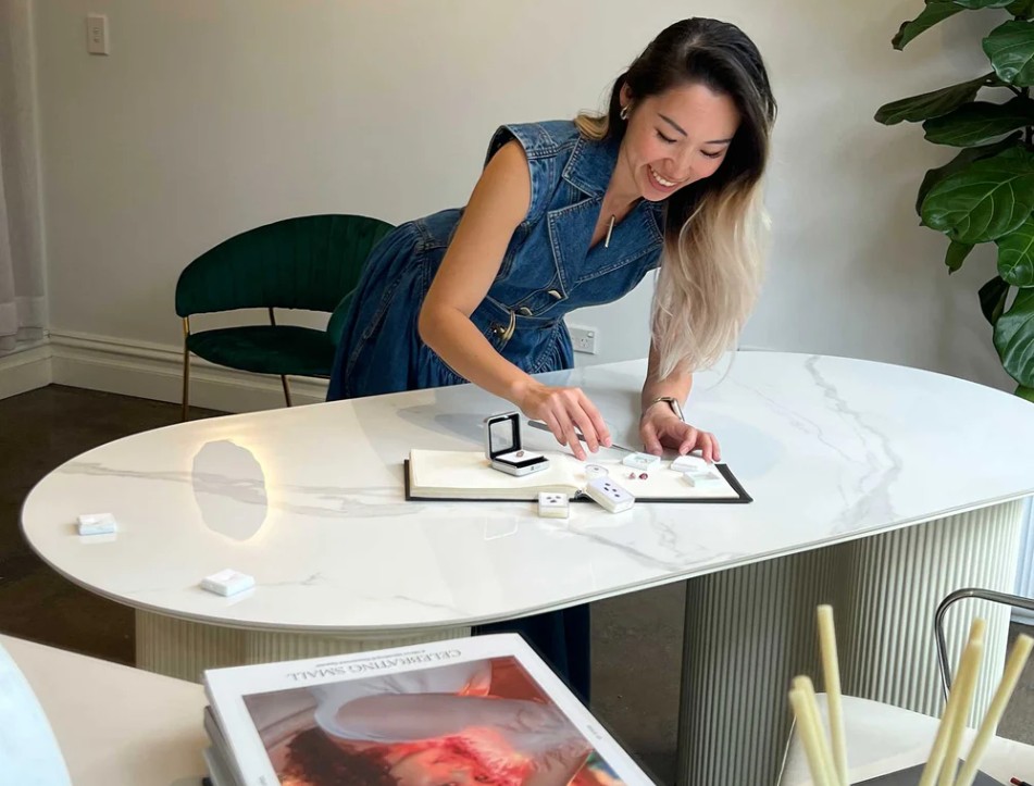 Fairina Cheng at work in the Sydney studio